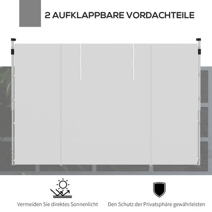 Party tent side panels with window & door, 3x3/3x6 m, White