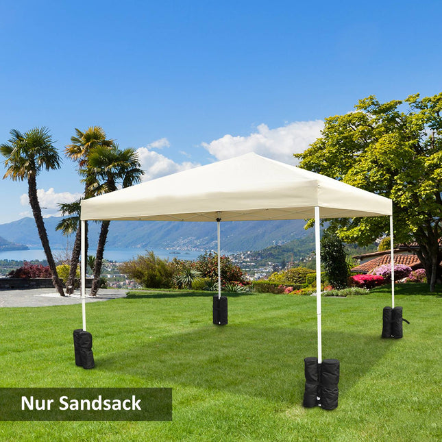 Folding Gazebo Pavilion Stands Set of 4 - Sturdy Black