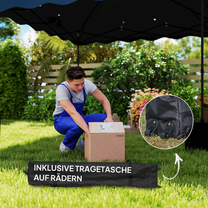 Pop-up garden pavilion, 3x3m, water-repellent, UV 50+
