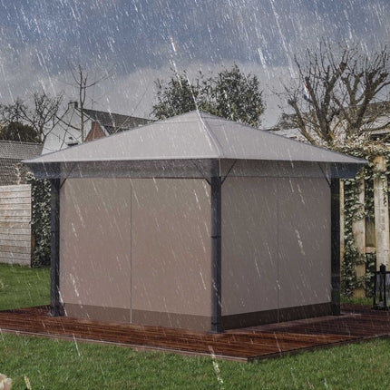 Waterproof 3x3m pavilion roof cover - winterproof, transparent