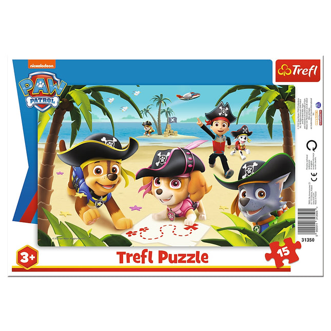 Paw Patrol Puzzle, 15 Pieces, Framed for Easy Display