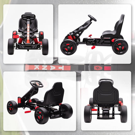 Pedal Go-Kart for Kids, Brake, Non-Slip Wheels, Ages 3-6