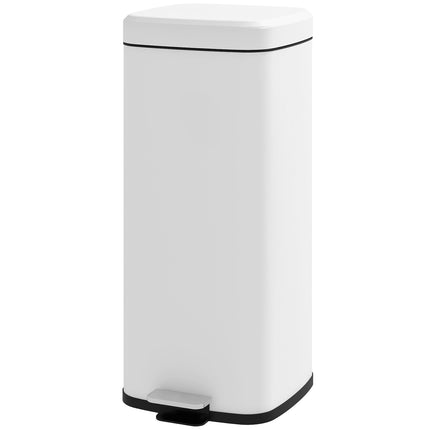 30L pedal basket with lid & inner container - metal waste bin