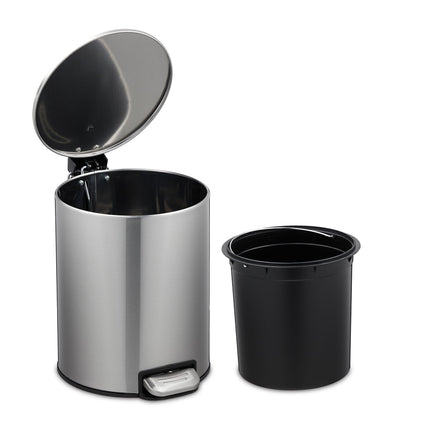 Pedal bucket stainless steel 5 liters