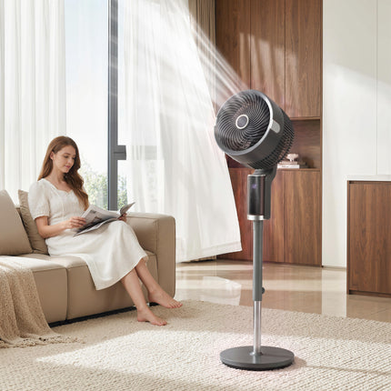 Pedestal Air Circulator Fan, 8 Speeds, Remote, Timer