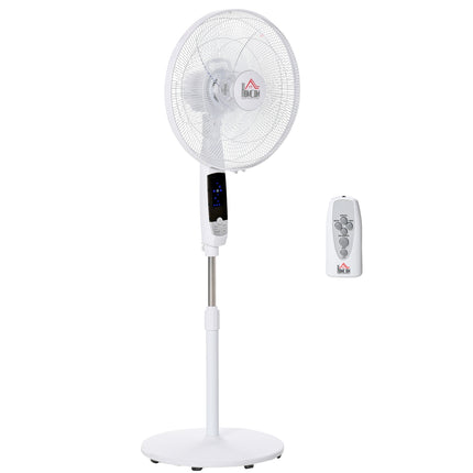 Pedestal fan, 138 cm steel, timer & remote control, adjustable heights
