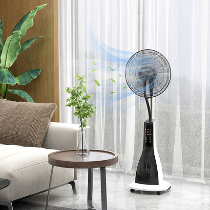Fog fan with remote control, 3L tank, 3 speeds, black