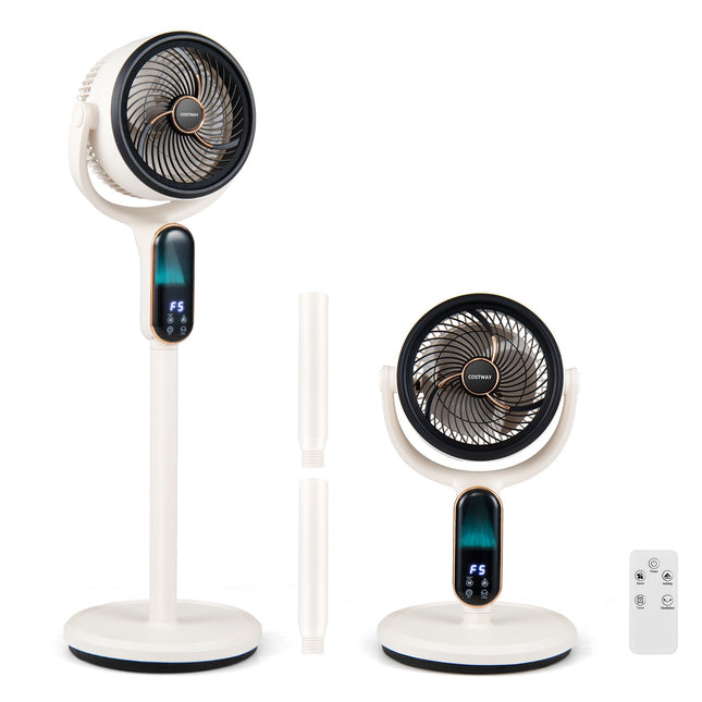 Pedestal Fan With Remote, LED Display, 8 Speeds