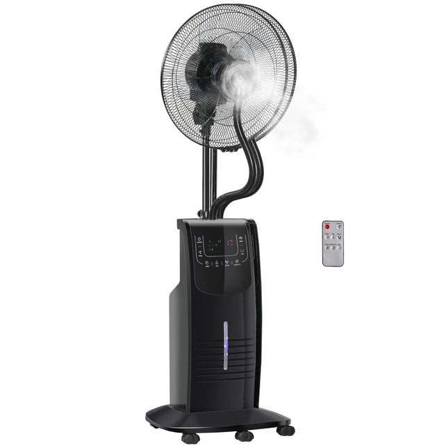 Pedestal fan with mist, adjustable tilt, 3.1L water tank