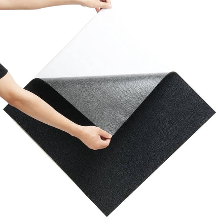 Peel And Stick Carpet Tiles 24 x 24, 15-Pack, Black