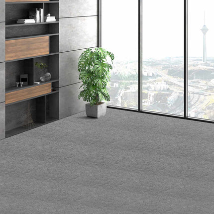 Peel And Stick Carpet Tiles 24x24, 9-Pack, Light Gray