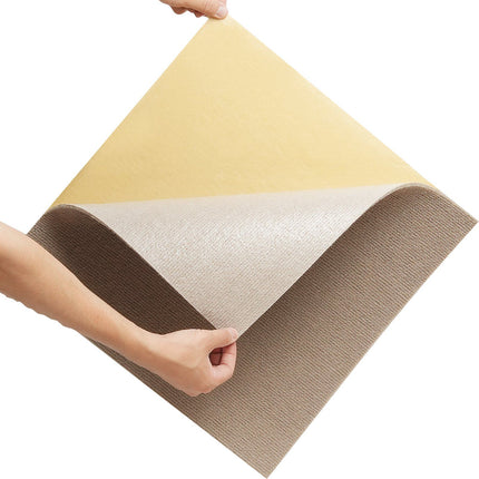 Peel And Stick Carpet Tiles, Padded, 18 x 18, 10 Pack, Brown