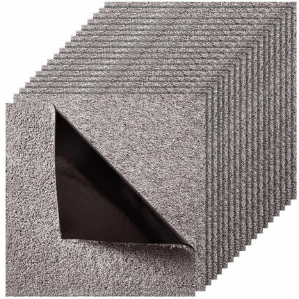 Peel and Stick Carpet Tiles, 18x18, 10-Pack, Dark Brown