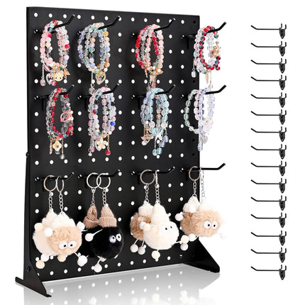 Pegboard Display Stand, 43 x 33 cm, 15 Hooks, Steel