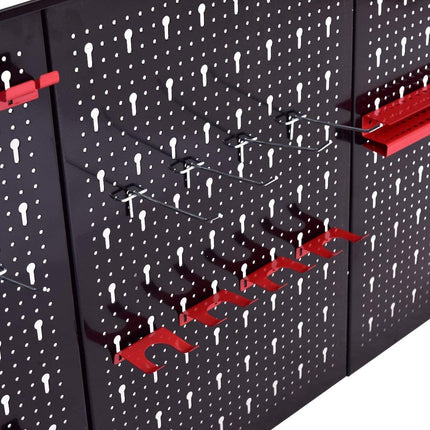 Pegboard Tool Organizer with 17-Piece Holder Set, 120x60cm