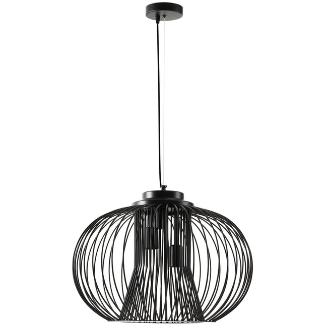 Industrial ceiling lamp, adjustable metal, black Ø50 x 150 Cm