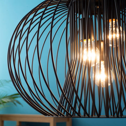 Industrial ceiling lamp, adjustable metal, black Ø50 x 150 Cm