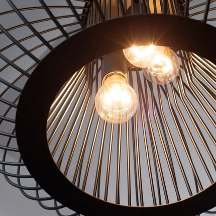 Industrial ceiling lamp, adjustable metal, black Ø50 x 150 Cm