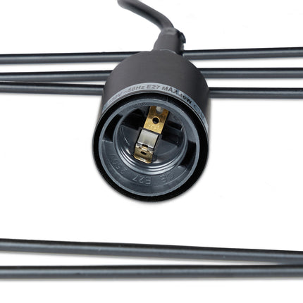 Pendant lamp square black