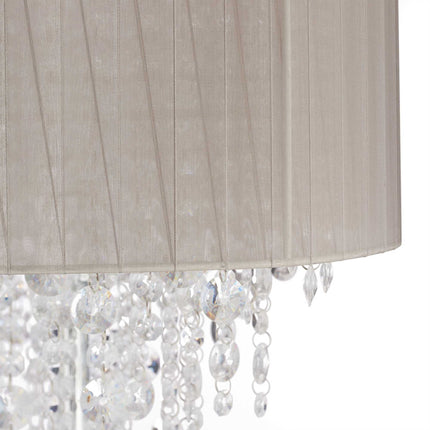 Pendant lamp with crystals
