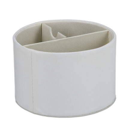 Pen holder round leather look