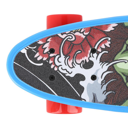 Penny Board Skateboard 57 cm with Dragon Design, ABEC-7 Bearings, PU Wheels