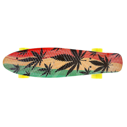 Pennyboard Skateboard, Reggae Design, Durable Deck