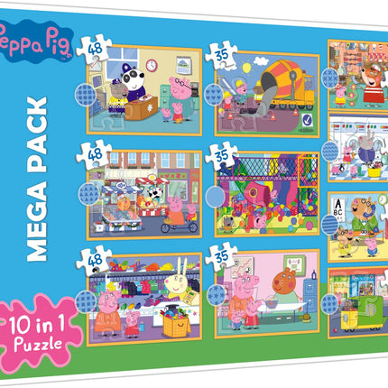 Peppa Pig 10-in-1 Puzzle Set for Kids
