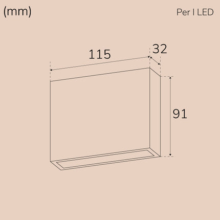 Per I Wall luminaire LED IP54 3000K 4W 210lm Anthracite