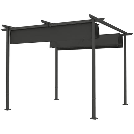 Adjustable metal pergola with UV protection for patio and garden