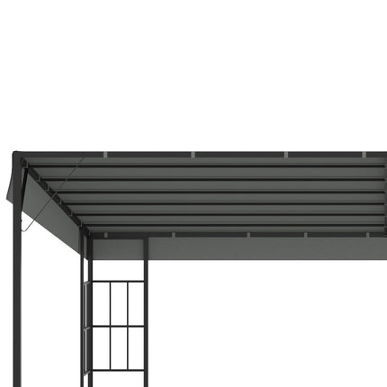Garden pergola 4x3m metal frame, gray polyester canopy
