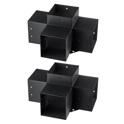 Pergola Bracket Kit 6x6, 2-Pack 4-Way Steel Corners