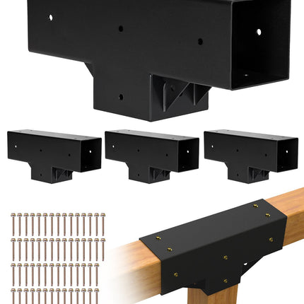 Pergola Brackets 4-Pack, 4x4 T-Shape, With Screws
