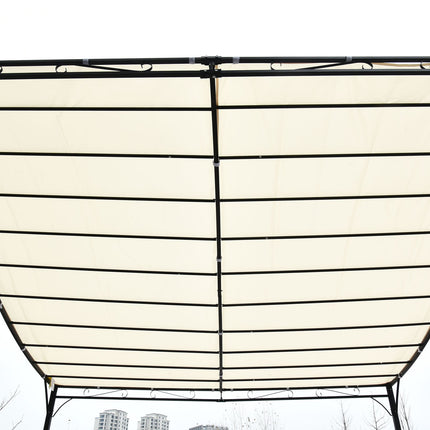Metal Pergola Gazebo Canopy, Cream, 297x297 Cm