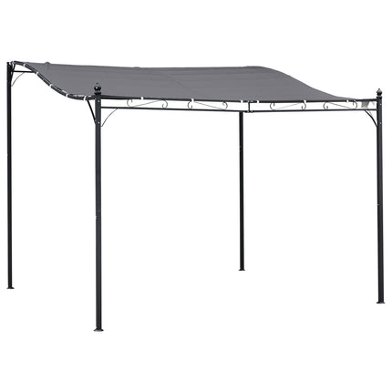 Metal Garden Gazebo Tent - Grey, 297 x 297 cm