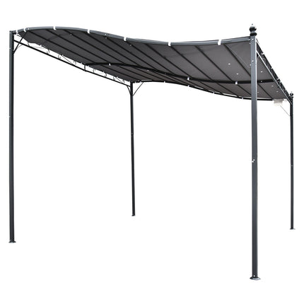 Metal Garden Gazebo Tent - Grey, 297 x 297 cm