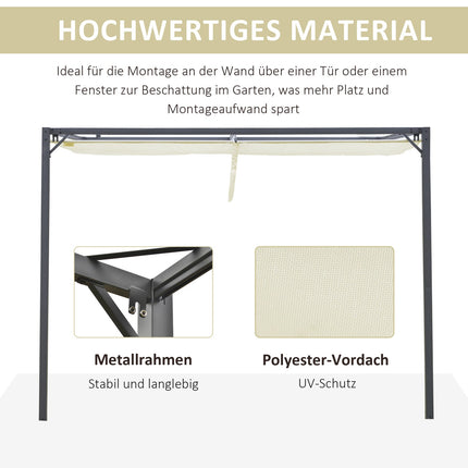 3x3m weatherproof pergola Gazebo with fabric roof