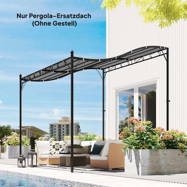Pergola Replacement Canopy, 3x3m, Dark Grey, Polyester