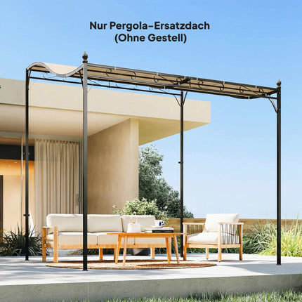 Pergola Replacement Canopy, 3x3m, Water-Resistant Polyester