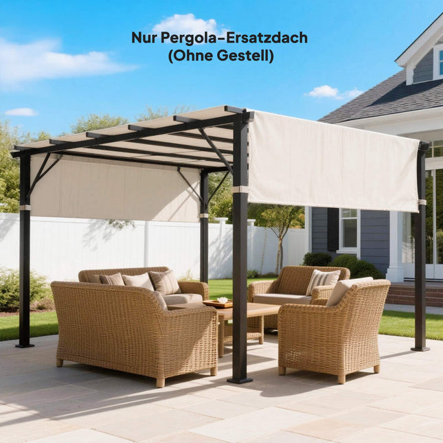 Pergola Replacement Canopy, UV Protection, 3x3m, Cream