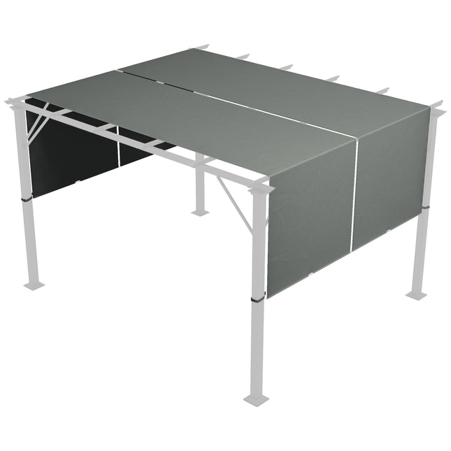 Pergola Replacement Canopy, UV Protection, 3x3m, Dark Grey