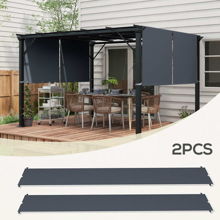 Pergola Replacement Canopy, UV Protection, 3x3m, Dark Grey