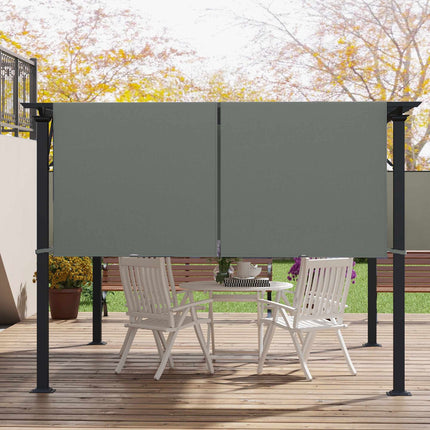 Pergola Replacement Canopy, UV Protection, 3x3m, Dark Grey