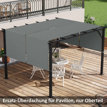 Pergola Replacement Canopy, UV Protection, 3x3m, Dark Grey