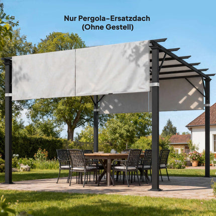 Pergola Replacement Canopy, UV Protection, 3x3m, Light Grey