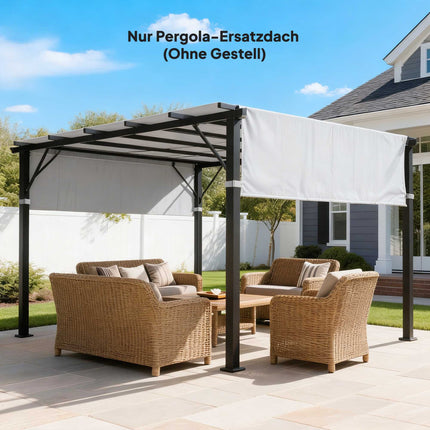 Pergola Replacement Canopy, UV Protection, 3x3m, Light Grey