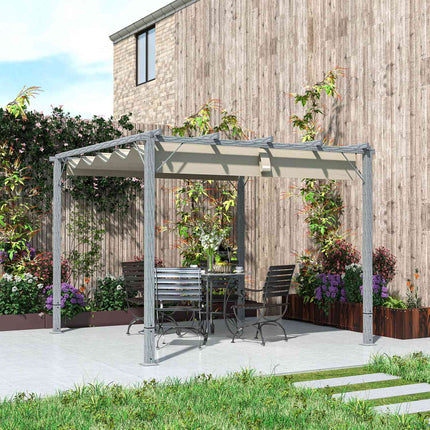 Aluminum Pergola 3x3m with adjustable roof, UV protection