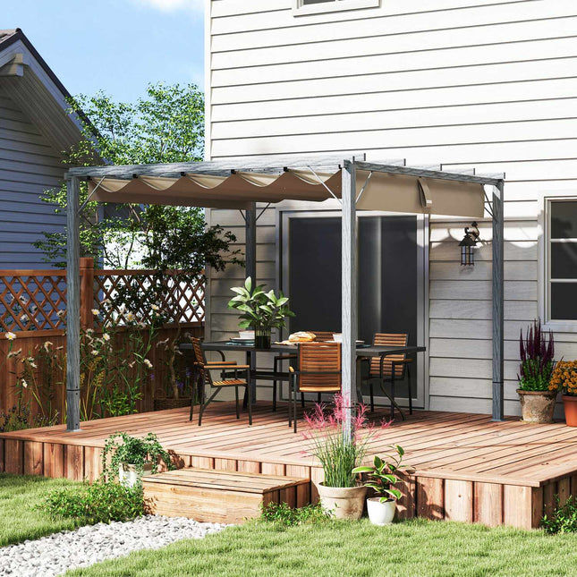 Aluminum Pergola 3x3m with adjustable roof, UV protection
