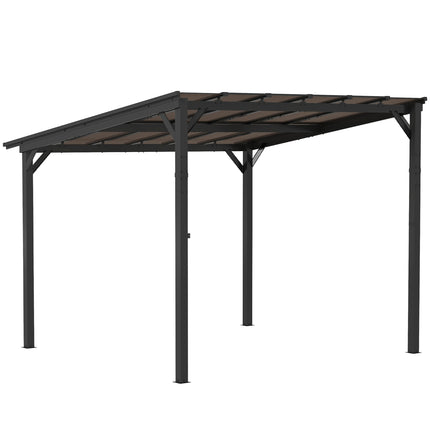 Metal Pergola Pavilion 3x3m, Waterproof UV50+ Dark Grey