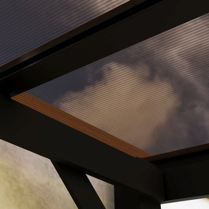 Metal Pergola Pavilion 3x3m, Waterproof UV50+ Dark Grey